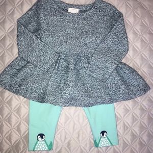 🐧 Cat & Jack peplum legging set 6-9M  🐧